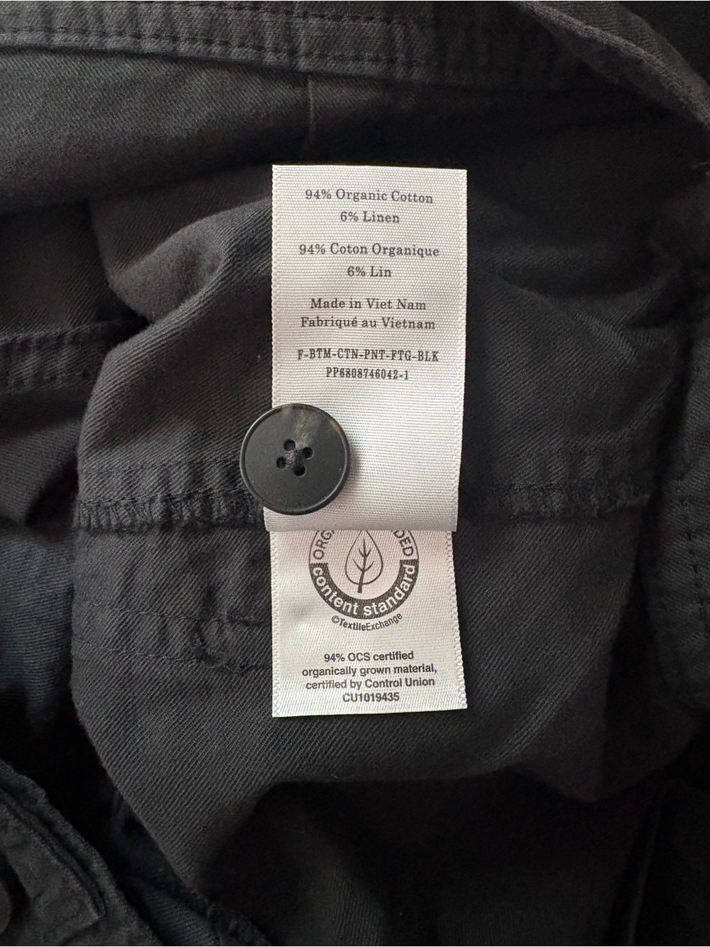 NWOT EVERLANE The Fatigue Barrel Pant in Black Cotton Linen Blend Size 8 - Picture 15 of 16